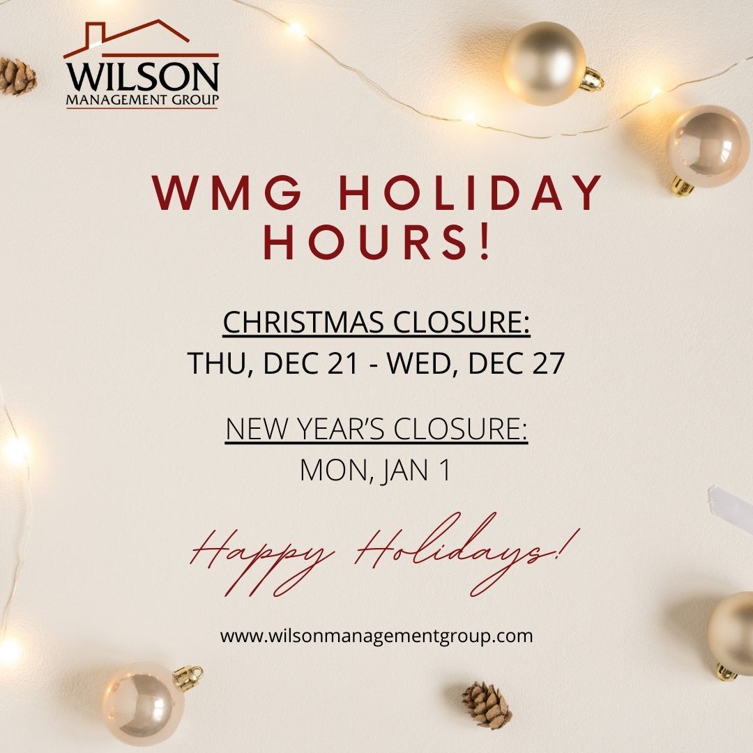 WMG Office Closure / Happy Holidays!